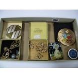 Costume Brooch and Earrings, Stratton and other powder compacts, etc.