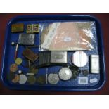 Gold and Silver Leaf, Treen Snuff Box, Bakelite vesta case, Sheffield, Cocoa and other coinage,