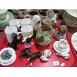 Doulton Foal, John Beswick Fox and Cat, Aynsley Old English Sheepdog, Bisque barrel lady, Maltese