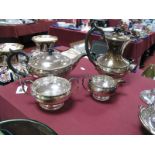 Walker & Hall Plated Four Piece Tea Service.