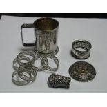 PRIMANYSILVER Made in Sweden Decorative Mug, with hinged lid (hinge missing/lid detached) allover