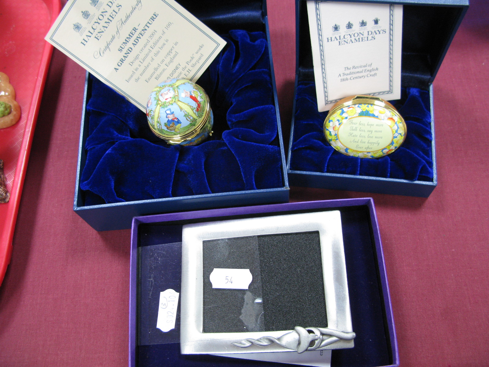 Halcyon Days Enamels "Summer - A Grand Adventure" Novelty Box, in original box, with certificate;