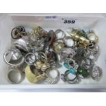 A Selection of Costume Rings, including floral design modern ornate, skull etc.