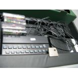 Sinclair ZX Spectrum Home Computer, Sanyo Cassette Recorder, Kempston Joystick Interface, seven