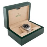 A ROLEX OYSTER PERPETUAL DEEPSEA DWELLER STAINLESS STEEL WRISTWATCH WITH HELIUM ESCAPE VALVE