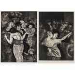 A PAIR OF AQUATINT ETCHINGS BY LAURA KNIGHT (BRITISH 1877-1970)