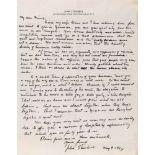 AN AUTOGRAPH LETTER BY JOHN STEINBECK REFLECTING ON A RECENT TRIP TO YEREVAN (AMERICAN 1902-1968)