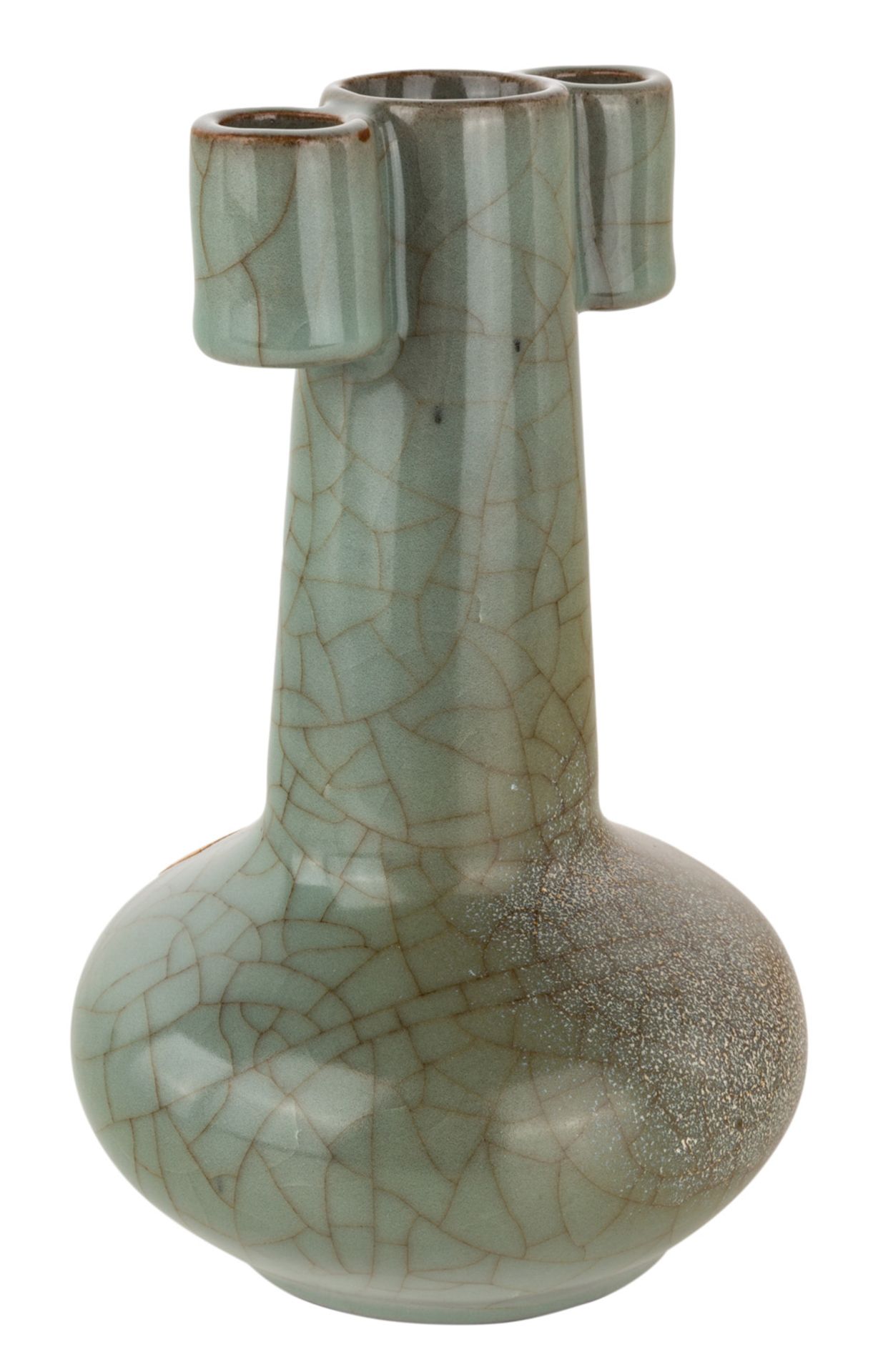 A CHINESE GUAN-TYPE CELADON ARROW VASE - Bild 3 aus 6