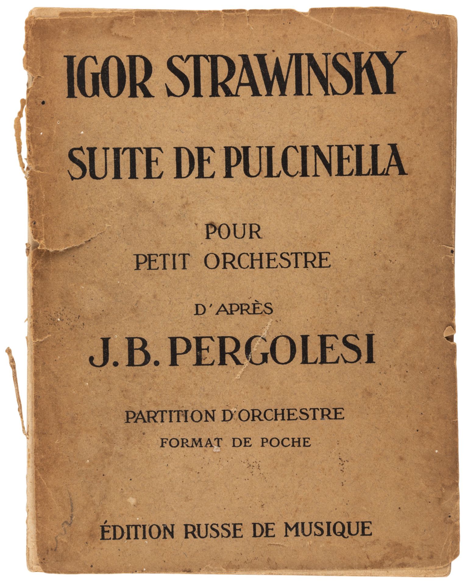 IGOR STRAVINSKY, AUTOGRAPH COPY OF SUITE DE PULCHINELLA, 1924 - Bild 2 aus 8