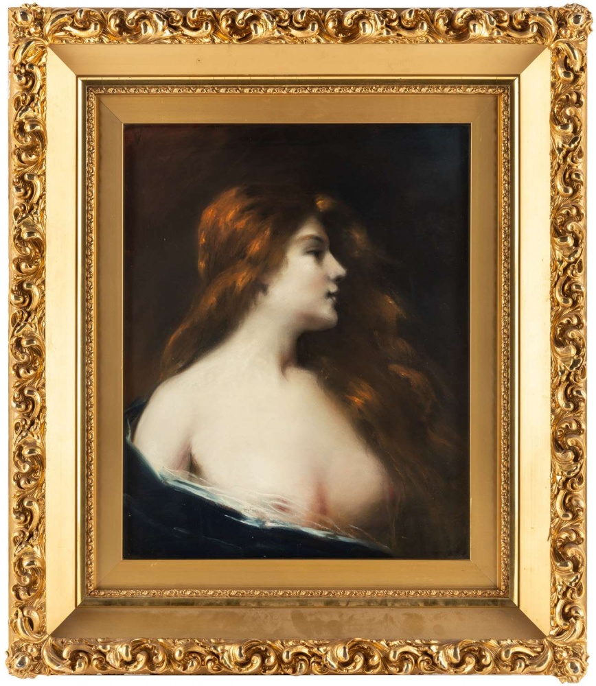 ATTRIBUTED TO JEAN-JACQUES HENNER (FRENCH 1829-1905) - Image 5 of 6