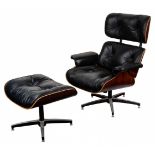 AFTER CHARLES AND RAY EAMES (AMERICAN 1907-1978 AND 1912-1988), LOUNGE CHAIR AND OTTOMAN, PLYCRAFT