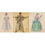 A GROUP OF THREE COSTUME DESIGNS BY MSTISLAV DOBUZHINSKY (RUSSIAN-LITHUANIAN 1875-1957), 1935-1938