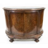 A CONTEMPORARY WOODEN COMMODE WITH GRANITE TOP