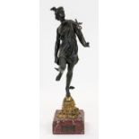 A BRONZE SCULPTURE OF HERMES, LATE 19TH CENTURY