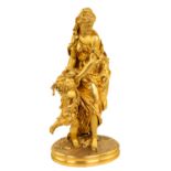 AN ORMOLU BRONZE FIGURAL GROUP, LIKELY FRENCH, 19TH CENTURY