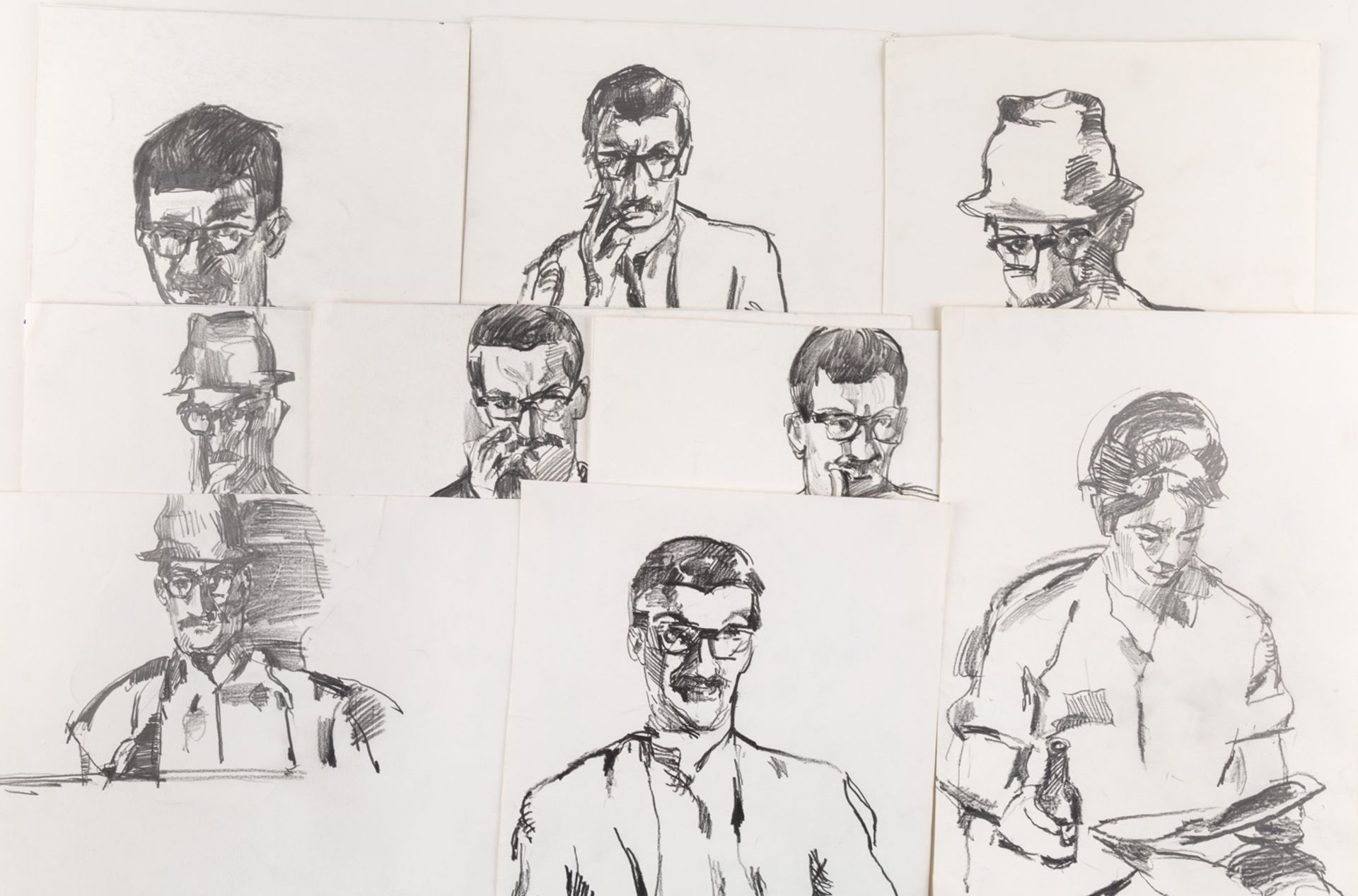 A GROUP OF 21 DRAWINGS AND LINOCUTS BY VINCENT HLOZNIK (SLOVAK 1919-1997) - Bild 6 aus 11
