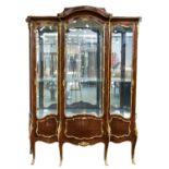 A FRANCOIS LINKE-STYLE PARQUETRY AND BOIS SATINE ORMOLU-MOUNTED VITRINE, LATE 19TH CENTURY