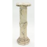 AN ALABASTER PEDESTAL, LATE 19TH CENTURY