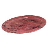 A RHODONITE TRAY, LIKELY RUSSIAN, EARLY 20TH CENTURY