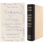 BRODSKY, AUTOGRAPH COPY OF LESS THAN ONE, 1986