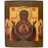 A RUSSIAN ICON OF OUR LADY OF THE SIGN (ZNAMENIE), EARLY 19TH CENTURY