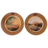 A PAIR OF IMPERIAL PORCELAIN PLATES, IMPERIAL PORCELAIN FACTORY, ST. PETERSBURG, PERIOD OF NICHOLAS