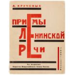[KLUTSIS, KRUCHENYKH] FROM AN IMPORTANT COLLECTION OF BOOKS AND NEWSPAPERS WITH DESIGNS FROM