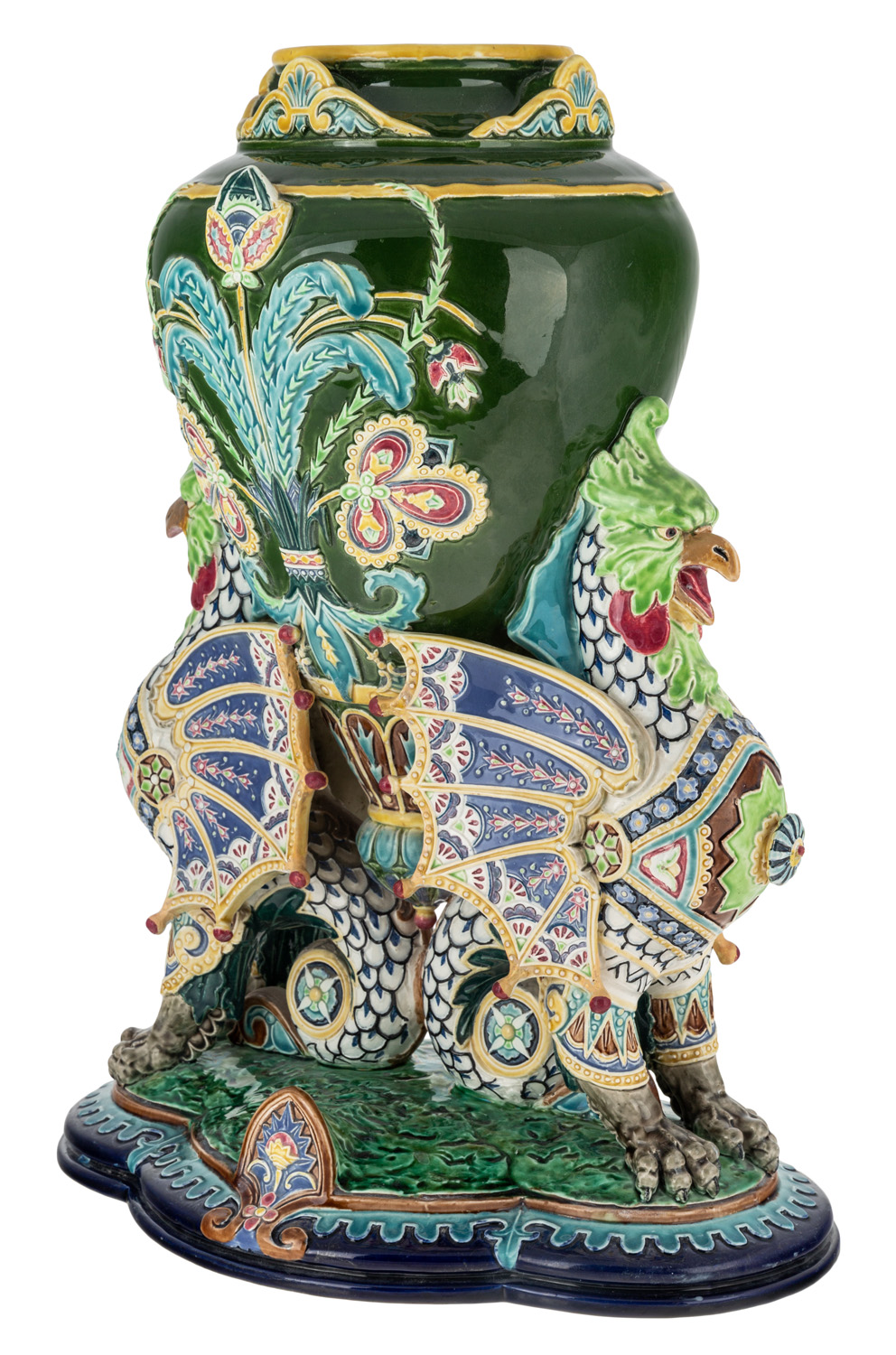 A RARE AND IMPRESSIVE RUSSIAN PORCELAIN VASE, KUZNETSOV PORCELAIN FACTORY, CIRCA 1875 - Image 2 of 5