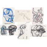 A GROUP OF SIX DRAWINGS BY ERNST NEIZVESTNY (RUSSIAN 1925-2016)