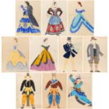 A GROUP OF TEN COSTUME DESIGNS BY MIKHAIL BOBICHOV (RUSSIAN 1885-1964)