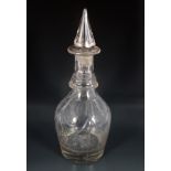 GEORGIAN CRYSTAL DECANTER AND STOPPER