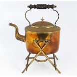 VICTORIAN BRASS KETTLE ON STAND
