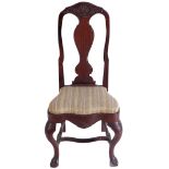 EDWARDIAN WILLIAM AND MARY STYLE MAHOGANY CHAIR