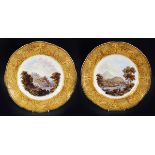 TWO VICTORIAN PRATWARE PICTORIAL PLATES