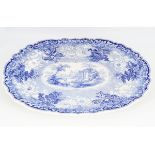 LARGE 19TH-CENTURY BLUE AND WHITE MEAT DISH