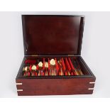 100 PIECE GOLD PLATED CANTEEN OF CUTLERY