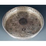 VINERS SILVER PLATED GALLERY DRINKS TRAY