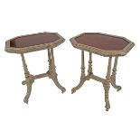 PAIR OF 19TH-CENTURY PAINTED OCCASIONAL TABLES