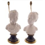 PAIR OF 19TH-CENTURY PARIAN BUSTS