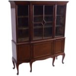 EDWARDIAN MAHOGANY BOOKCASE/DISPLAY CABINET