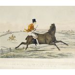 SET OF FOUR CARRICATURE HUNTING PRINTS
