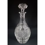IRISH CRYSTAL CUT GLASS DECANTER AND STOPPER
