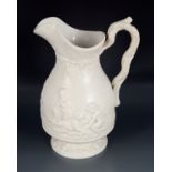 LARGE EARLY 19TH-CENTURY CREAMWARE JUG