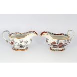 PAIR ASHWORTH IRONSTONE SAUCE BOATS