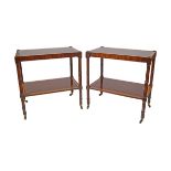 PAIR OF EDWARDIAN PERIOD TWO TIER TABLES