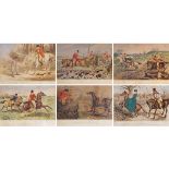 SET OF SIX JOHN LEECH HUNTING PRINTS