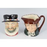 TWO ROYAL DOULTON CHARACTER JUGS