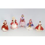 GROUP OF FIVE ROYAL DOULTON FIGURINES