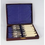 CASED FISH KNIVES AND FORK