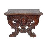 CARVED 19TH-CENTURY WALNUT HALL TABLE